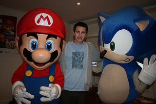 Ed with.. Mario and Sonic. Oh, the shame.